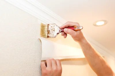 Pose de papier peint au Plagnal — revêtements muraux et toiles de verre
